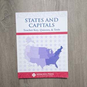 States and Capitals Teacher Key, Quizzes, & Tests